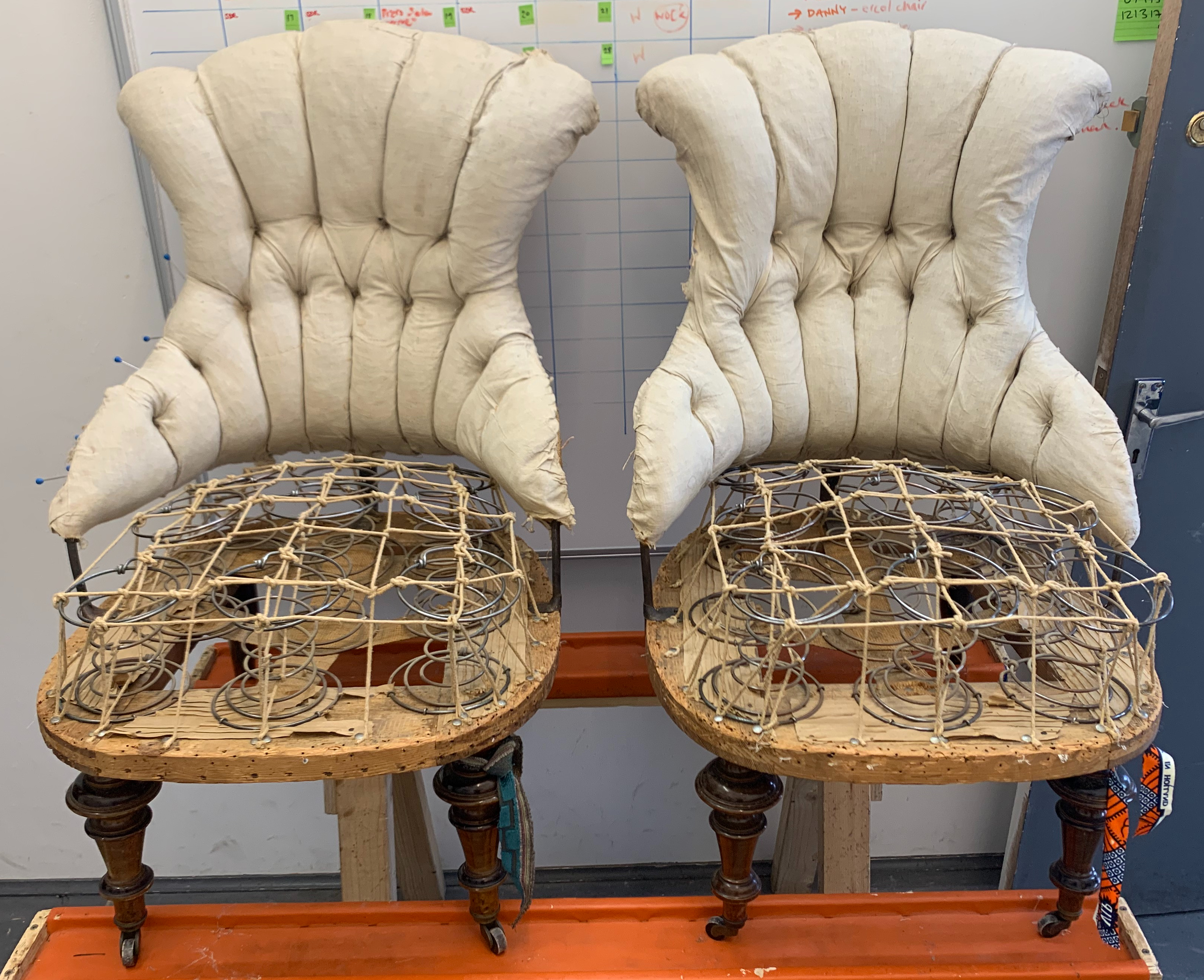 Victorian French Iron Back chairs